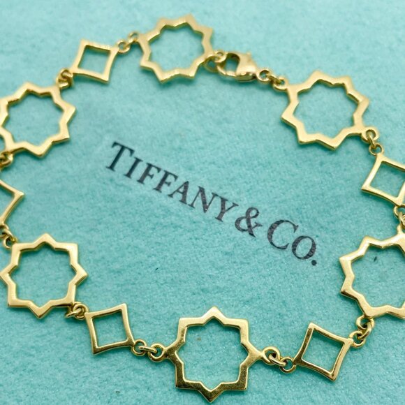 Tiffany & Co. 18K Yellow Gold Paloma Picasso Star Cutout Marrakesh Link Bracelet - Picture 7 of 12
